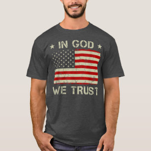 Vintage alte amerikanische Flagge - Wir vertrauen T-Shirt
