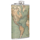 Vintage Alte Antike Weltkarte Flachmann (Rechts)