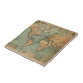 Vintage Alte Antike Weltkarte Fliese (Seite)