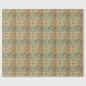 Vintage Alte Antike Weltkarte Geschenkpapier (Flach)
