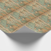 Vintage Alte Antike Weltkarte Geschenkpapier (Ecke)