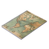 Vintage Alte Antike Weltkarte Notizblock (Linke Seite)