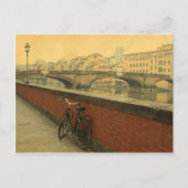 Vintage Alte Brücke Ponte Vecchio Florenz Postkarte (Vorderseite)