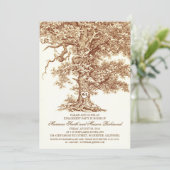 Vintage alte Eiche rustikale ENGAGEMENT PARTEI Einladung (Stehend Vorderseite)