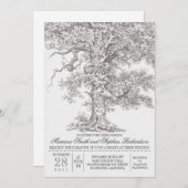 Vintage alte Eiche rustikale Hochzeitseinladungen Einladung (Vorne/Hinten)