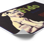 Vintage alte Fido-Fruchtkäseletiketten Poster (Ecke)