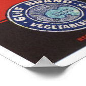 Vintage alte Gemüse-Kratzeretiketten Poster (Ecke)