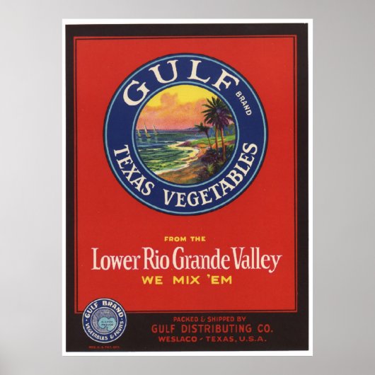 Vintage alte Gemüse-Kratzeretiketten Poster (Vorne)