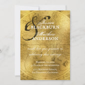 Vintage alte Goldmedaille Einladung (Vorderseite)