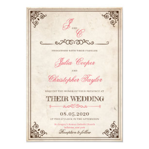 Vintage Verzierung Einladungen Zazzle De