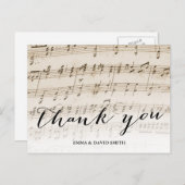 Vintage Alte Hochzeit Vielen Dank Postkarte (Vorne/Hinten)