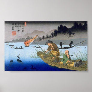 Vintage alte japanische Kunst Poster