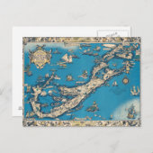 Vintage Alte Karte der Bermuda-Inseln (Vorne/Hinten)