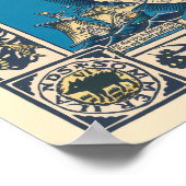 Vintage Alte Karte der Bermuda-Inseln Poster (Ecke)