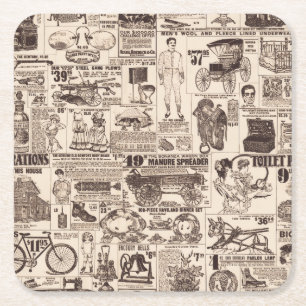Vintage alte Katalogwerbung Papier Untersetzer