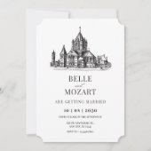 Vintage Alte Kirchenhochzeit Einladung (Vorderseite)