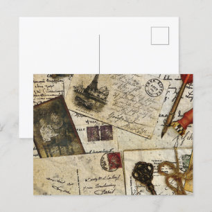 Vintage alte Mail-Erinnerungen Postkarte