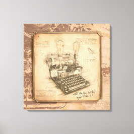 Vintage alte Mode Art. Autor / Schriftsteller Gesc Leinwanddruck