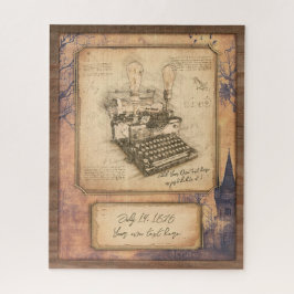 Vintage alte Mode Art. Autor / Schriftsteller Gesc Puzzle