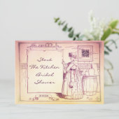 Vintage Alte Mutter Hubbard Küche Brautparty Einladung (Stehend Vorderseite)