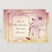 Vintage Alte Mutter Hubbard Küche Brautparty Einladung (Vorne/Hinten)