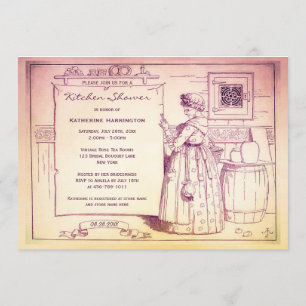 Vintage Alte Mutter Hubbard Küche Brautparty Einladung