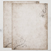 Vintage alte Papier Schreibwaren (Vorne/Hinten)