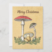 Vintage alte Pilze Pilzbraun Weihnachten (Vorderseite)