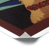 Vintage alte Riesenlettersäfte kratzen Labels Poster (Ecke)