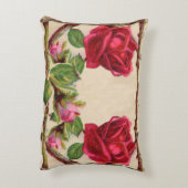 Vintage alte Rose rustikal Viktorianisch Antique Dekokissen (Rückseite(Vertikal))