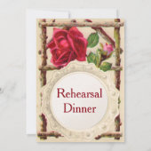 Vintage alte Rose rustikal Viktorianisch Antique Einladung (Rückseite)