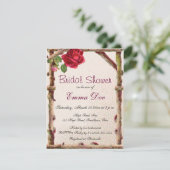 Vintage alte Rose rustikal Viktorianisch Antique Einladung (Stehend Vorderseite)