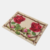 Vintage alte Rose rustikal Viktorianisch Antique Fußmatte (Schrägansicht)