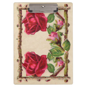 Vintage alte Rose rustikal Viktorianisch Antique Klemmbrett