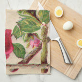 Vintage alte Rose rustikal Viktorianisch Antique Küchentuch (Viertel Falte)