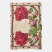Vintage alte Rose rustikal Viktorianisch Antique Küchentuch (Vertikal)