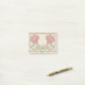 Vintage alte Rose rustikal Viktorianisch Antique Post-it Klebezettel (Auf Schreibtisch)
