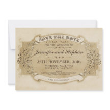 Vintage alte Save the Date Karte