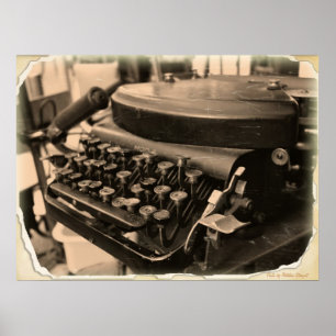 Vintage alte Schreibmaschine Poster