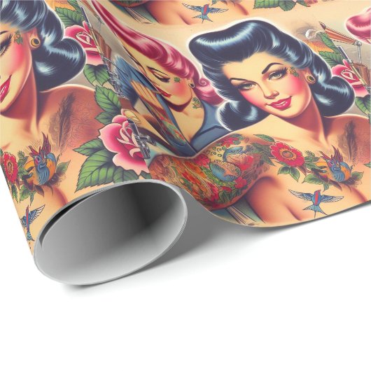 Vintage Alte Schule Geschenkpapier (Rolleneckpunkt)