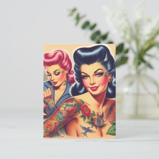 Vintage Alte Schule Postkarte (Stehend Vorderseite)