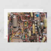 Vintage alte Schulplatte mit Widerständen Postkarte (Vorne/Hinten)