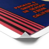 Vintage alte Sellerie Gemüse Kratzeretiketten Poster (Ecke)