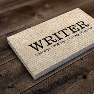 Vintage alte Skript-freiberuflich tätig seiender Visitenkarte