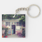 Vintage alte Stadt Paris Schlüsselanhänger (Rückseite)