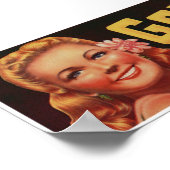 Vintage alte Trauben Fruchtkäfige Etiketten Poster (Ecke)