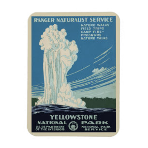 Vintage Alte Treue im Yellowstone Nationalpark Magnet