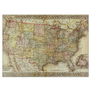 Vintage alte Vereinigten Staaten USA allgemeine Ka Schneidebrett