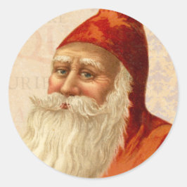 Vintage alte Welt Sankt mit nettem Gesicht Runder Aufkleber