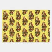 Vintage Alte Welt Santas Geschenkpapier Set (Vorderseite 2)